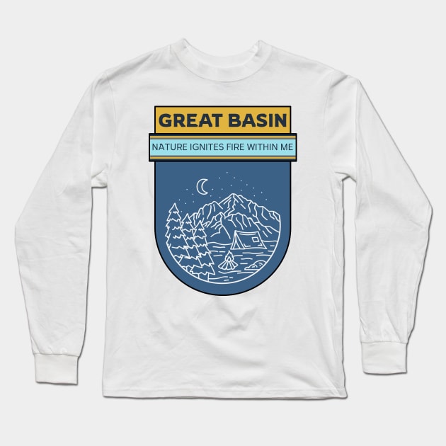 Great Basin National Parks Camping Hiking Outdoors Outdoorsman Long Sleeve T-Shirt by Tip Top Tee's